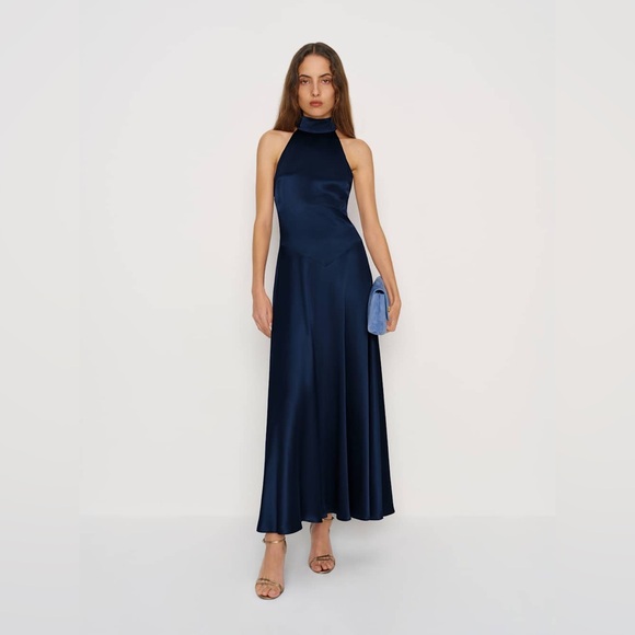 Reformation Dresses & Skirts - Reformation Katelyn Silk Dress in Navy
